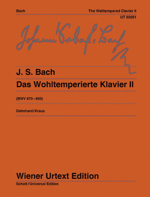 Bach: The Well Tempered Clavier BWV 870-893 Book 2 for Piano published by Wiener Urtext